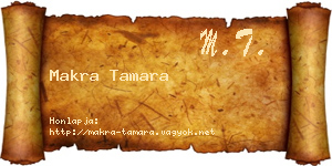 Makra Tamara névjegykártya